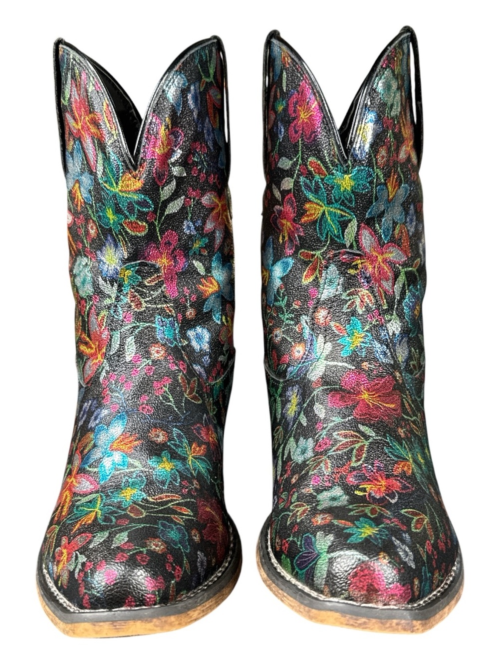 ROPER Ingrid Floral Snip Toe Cowboy Boots - Picture 2 of 9